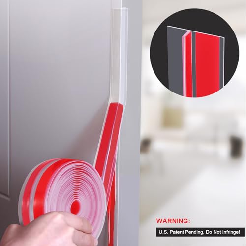 Benory 20Ft T-Shaped Silicone Weather Stripping Seal, Door Seal Tape for Doors and Windows, Blocks Cold Drafts and Reduces Noise - Image 2