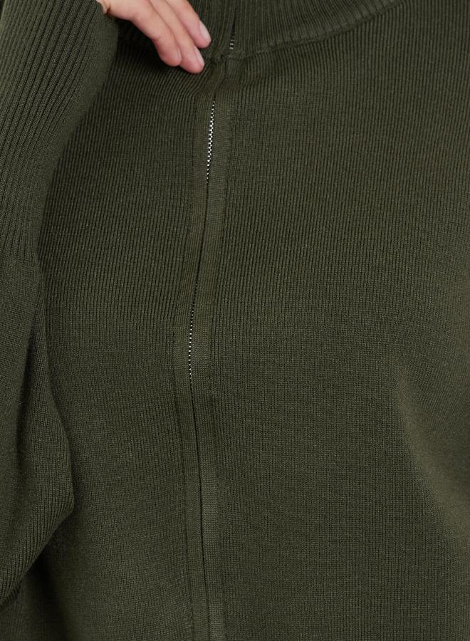 Styli Olive Knitted Sweater and Pants Co-ords - Image 4