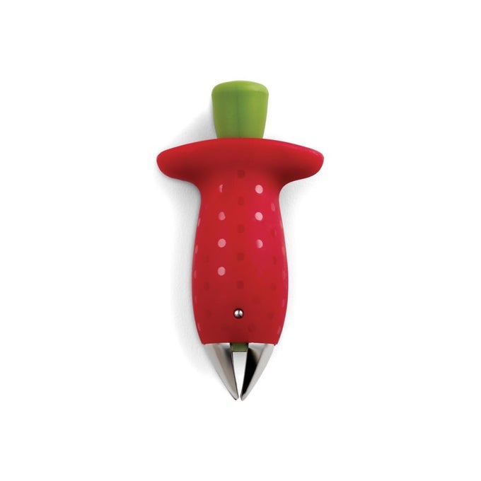 CHEFN ORIGINAL STEM GEM STRAWBERRY HULLER REDGREEN