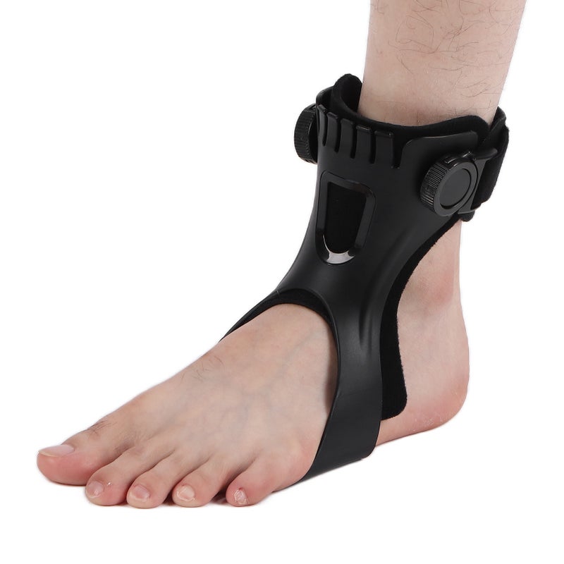 قواعد ساق الساق المُعكوسة (Foot Drop Brace Orthosis): مقاس صغير (S) من مواد خفيفة الوزن مرنة آمنة - قاعدة ساق سهل التثبيت للمرضى المصابين بالشلل النصفي لتصحيح وضعية المشي في المنزل - Image 5