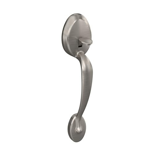 SCHLAGE Plymouth Front Entry Handle Flair Right-Handed Interior Lever (Satin Nickel) FE285 PLY 619 FLA RH - Image 2