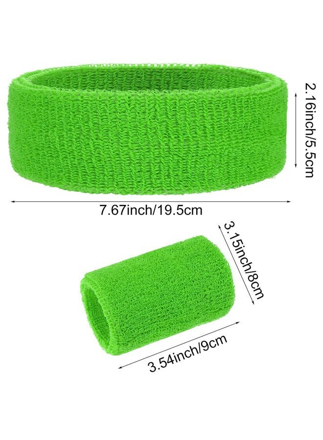 ASTER 6 Pieces Striped Sweatbands Set, Includes 2 Pieces Sports Headband and 4 Pieces Wristbands Sweatbands Colorful Striped Sweatband Set for Men and Women - Image 4