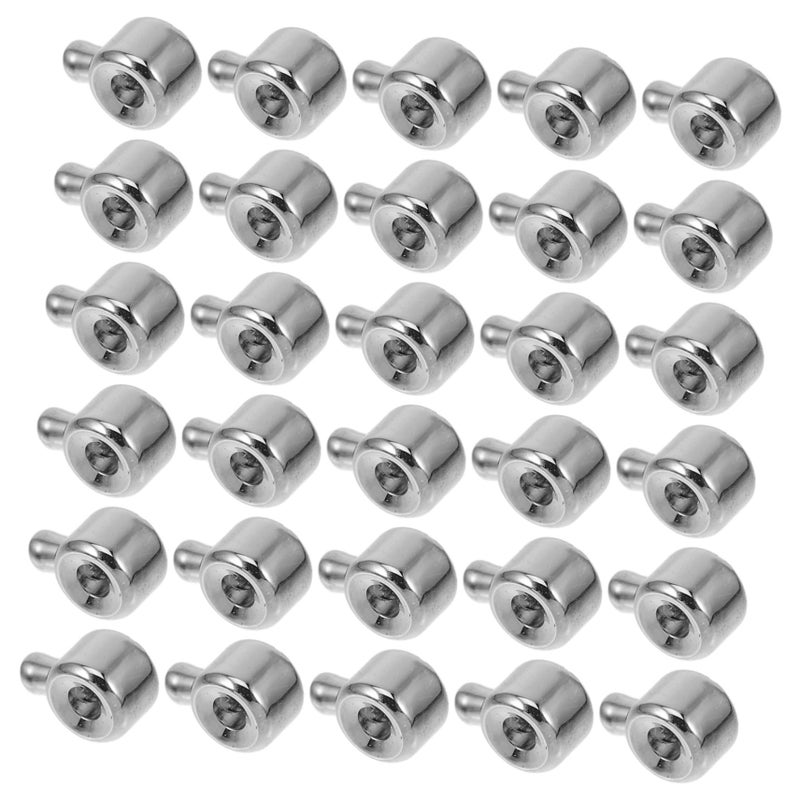 30Pcs Silver Crimp Beads For Jewelry Making Bracelets Necklaces Craft Supplies - Image 2