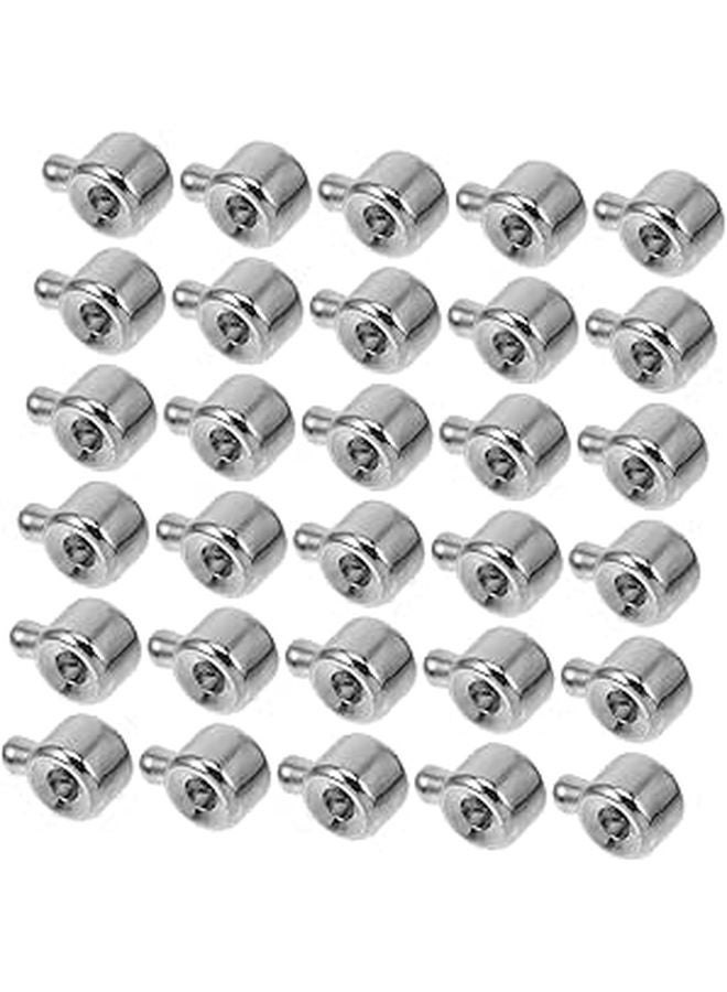 30Pcs Silver Crimp Beads For Jewelry Making Bracelets Necklaces Craft Supplies - Image 1