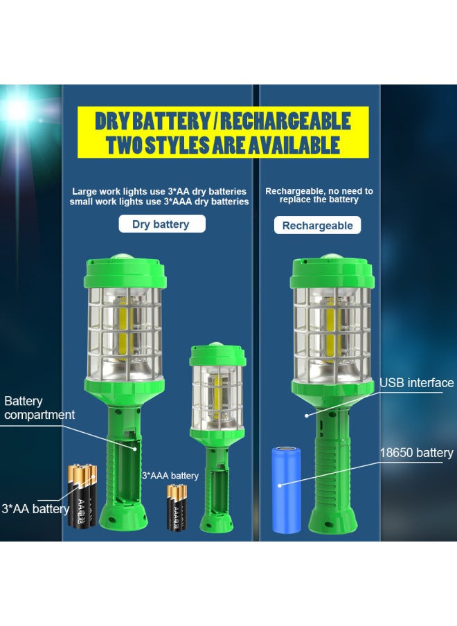 Generic Outdoor LED Rechargeable Auto Repair Work Light Site COB Lighting Emergency Mobile Super Bright Light Machine Tool Repair Light-Power:Hb2699b Small 3aa Dry Battery  - Image 3