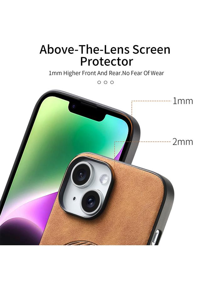 اس-توب جراب لهاتف iPhone 15 Pro بلون سادة ريترو ماجسيف غطاء خلفي من البولي يوريثان - Image 4