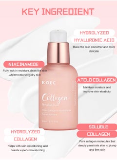 KOEC Collagen Serum  - Nourish dull skin with Triple Collagen Complex - A lightweight serum with Niacinamide and Hyaluronic Acid，80ml  - Image 2