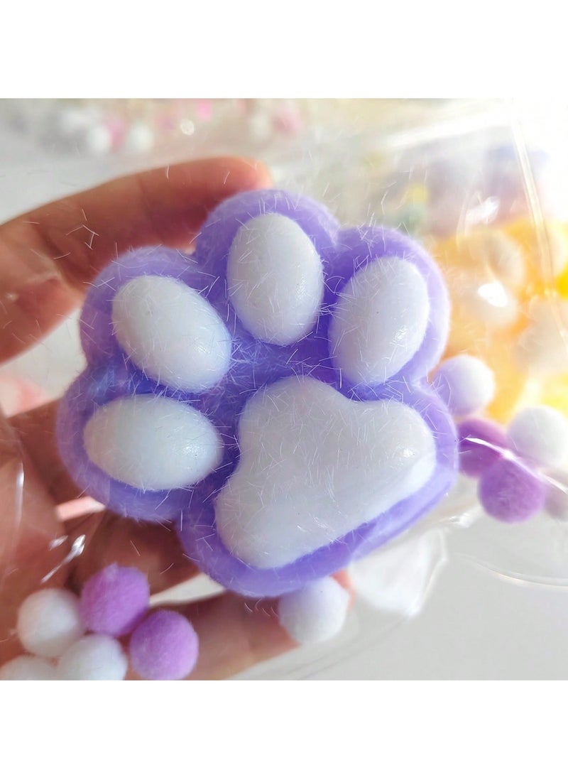 1pc Cute Plush Cat Paw Squeeze Toy – Cartoon Pattern Stress Relief Fidget Toy, Soft and Durable, Perfect for Office, Daily Fun, Holiday Gifts, and All Ages - Image 4