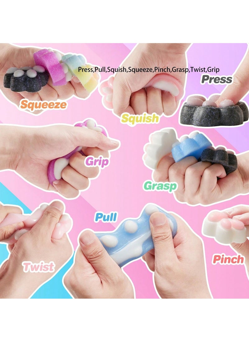 1pc Cute Plush Cat Paw Squeeze Toy – Cartoon Pattern Stress Relief Fidget Toy, Soft and Durable, Perfect for Office, Daily Fun, Holiday Gifts, and All Ages - Image 5