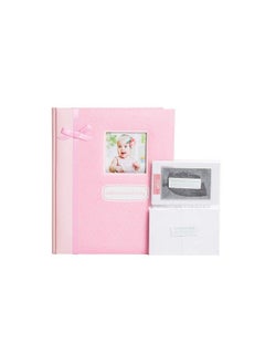 pearhead Little Blossoms By Pearhead Welcome Sweet Baby Memory Book With Clean Touch Baby Safe Ink Pad Pink  - Image 4
