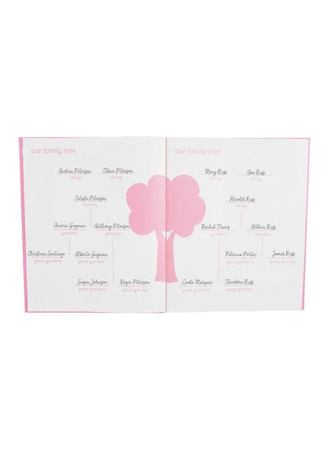 pearhead Little Blossoms By Pearhead Welcome Sweet Baby Memory Book With Clean Touch Baby Safe Ink Pad Pink  - Image 5