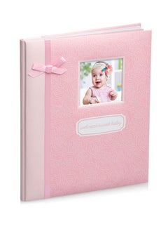 pearhead Little Blossoms By Pearhead Welcome Sweet Baby Memory Book With Clean Touch Baby Safe Ink Pad Pink  - Image 3