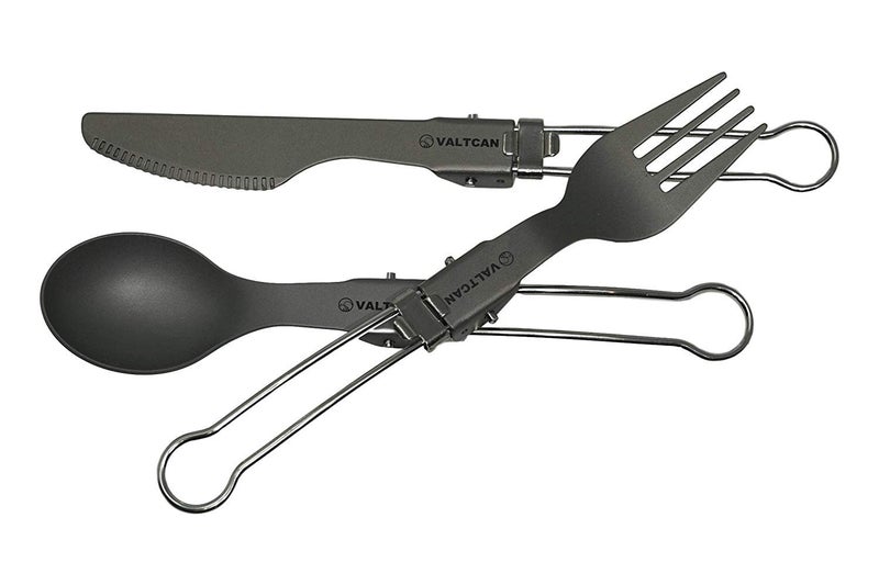 Valtcan Titanium Folding Cutlery 3 Pc Utensil Set - Image 3