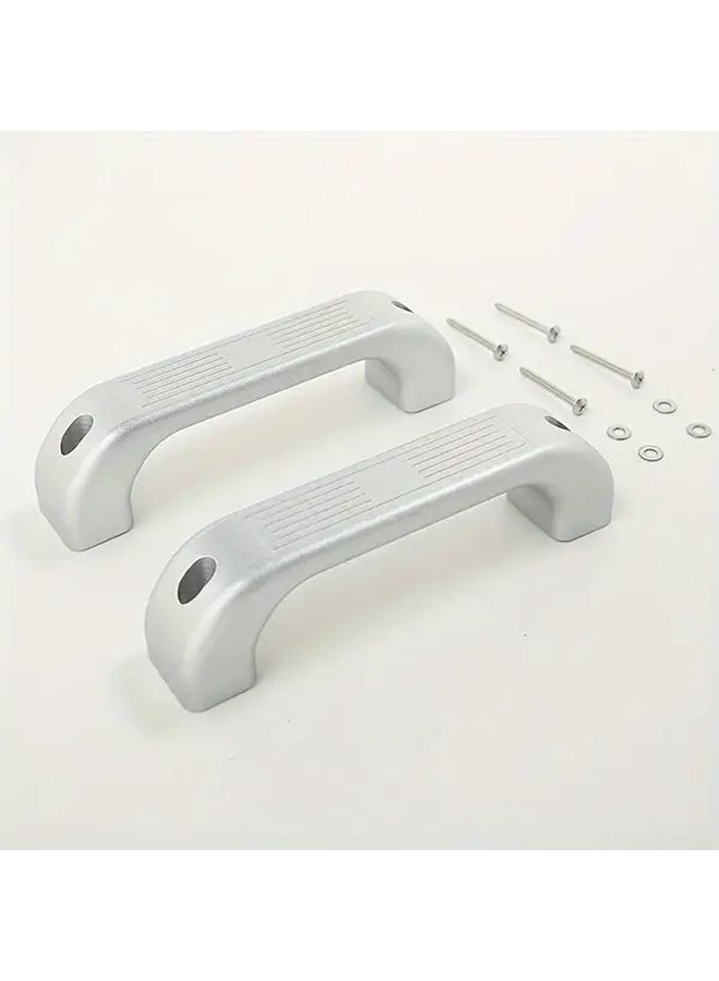 Aluminum Alloy Interior Door Handle Silvery Decorative Accessories Compatible With 04-18 Land Rover Defender Durable Car Interior Trim Replacement Parts - Image 3