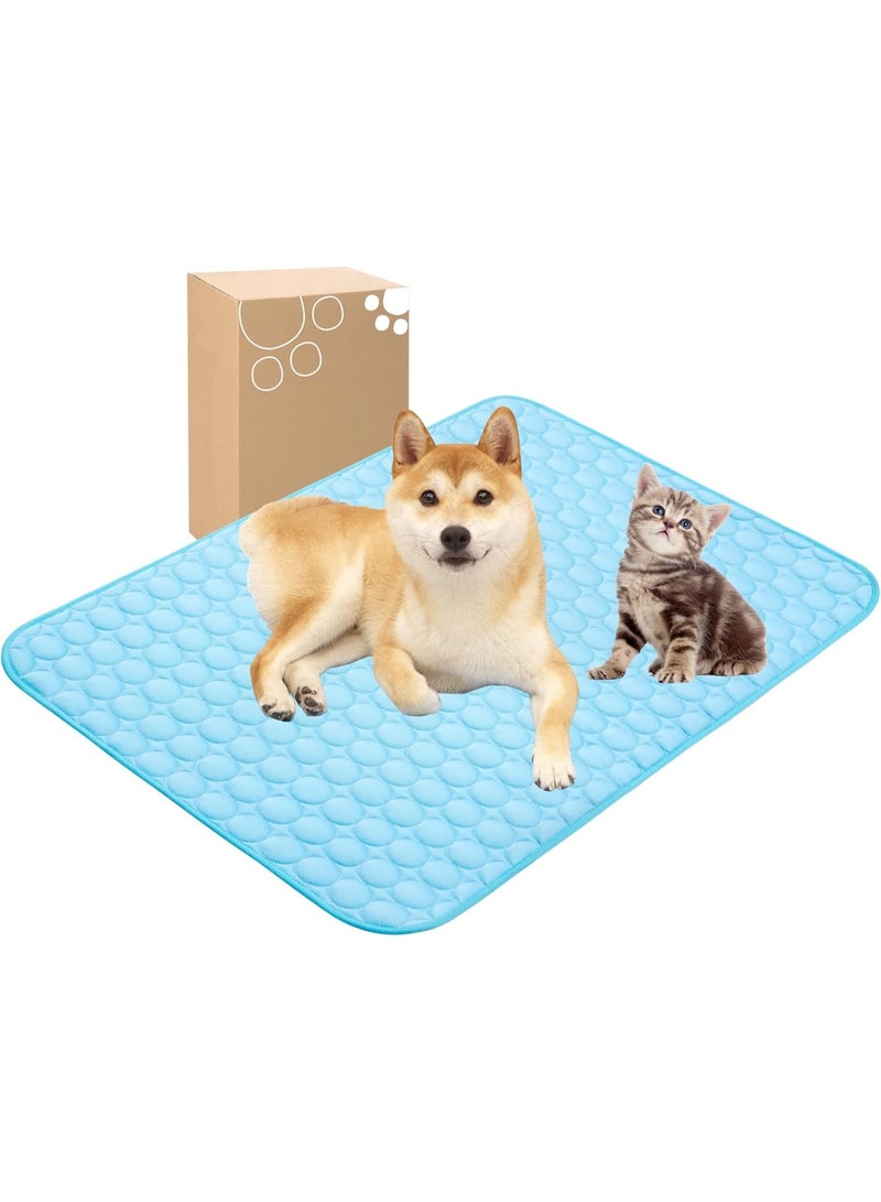 سجادة تبريد صيفية (40x28 إنش) ماصة للماء - آمنة للأطفال والحيوانات (أزرق) - Image 1