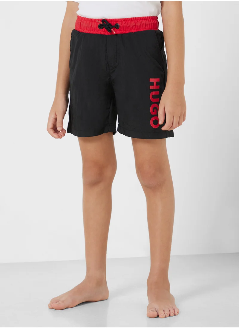 HUGO Kids Logo Swim Shorts