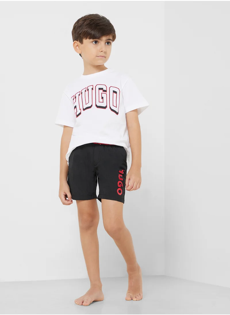 هوجو Kids Logo Swim Shorts