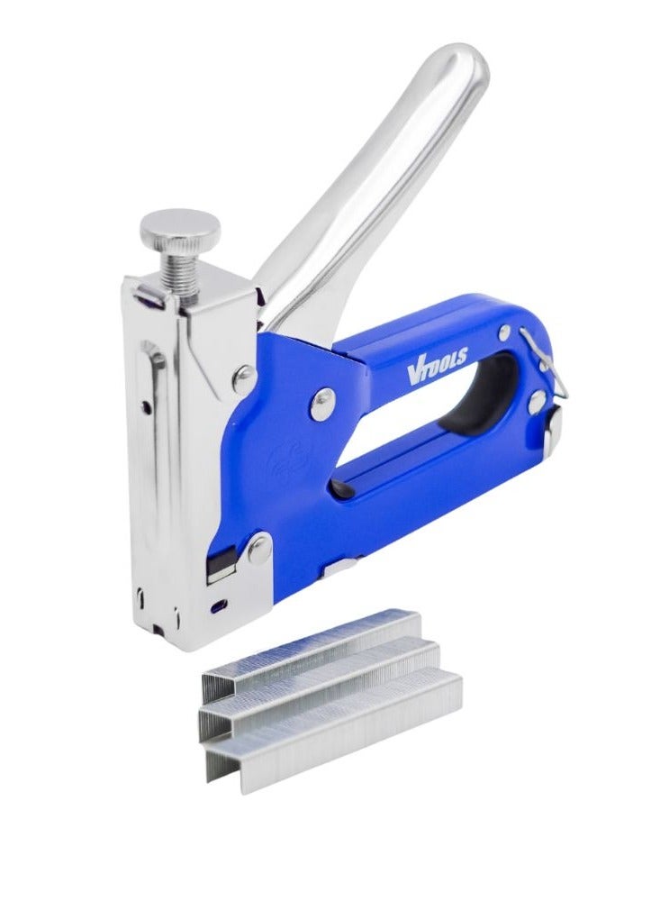 في تولز مسدس يدوي للتدبيس بقوة قابلة للتعديل مع 300 دبوسًا على شكل حرف U بطول 14 مم لتنجيد وإصلاح المواد والنجارة والديكور والأثاث والعمل بنفسك - Image 1