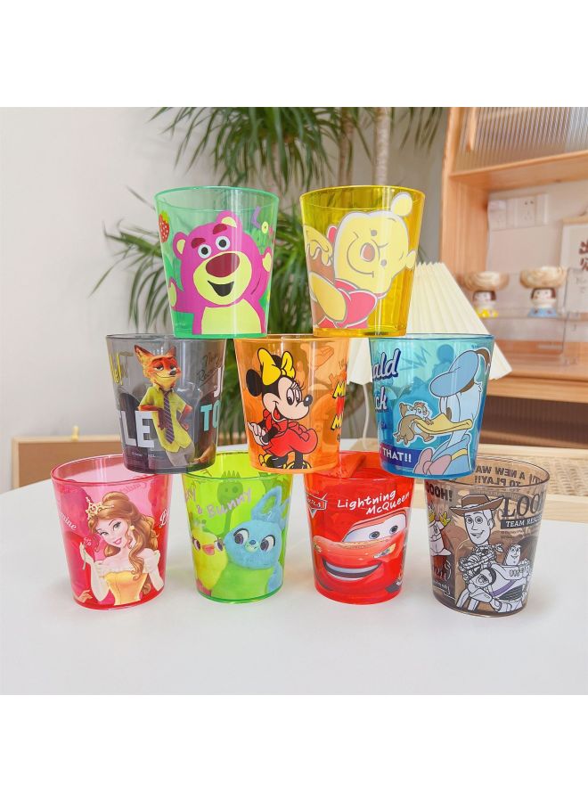 Cartoon Transparent Plastic Mouthwash Cup Brush Cup Monster Pooh Mermaid Cute Water Cup Environmental Protection Fall Resistance Double Picture-Color:Blue Donald Duck Mouthwash Cup-Capacity:301-400ml  - Image 3