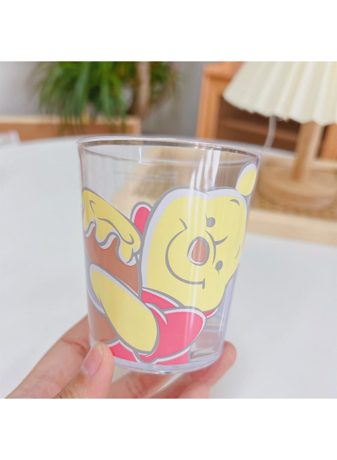 Cartoon Transparent Plastic Mouthwash Cup Brush Cup Monster Pooh Mermaid Cute Water Cup Environmental Protection Fall Resistance Double Picture-Color:Blue Donald Duck Mouthwash Cup-Capacity:301-400ml  - Image 4