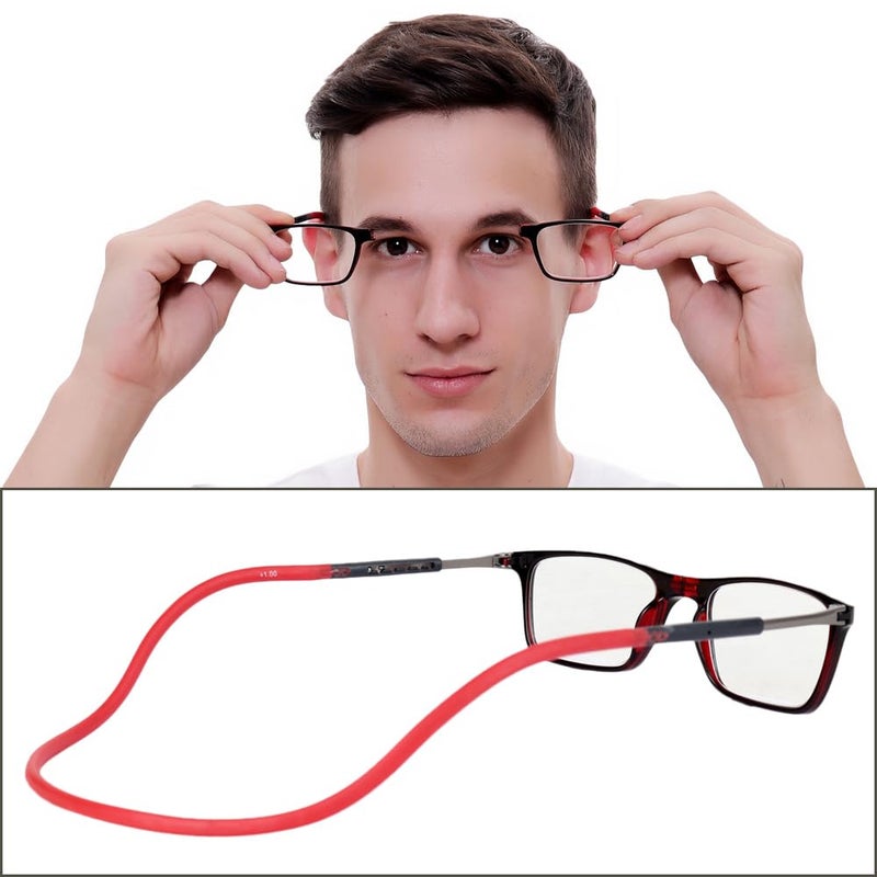 IRYZ EYEWEAR Magnetic Detachable Square Spectacles for Men & Women | Medium Size | Zero Power | Dummy Lens | Trendy Design, Comfortable Fit - Image 3