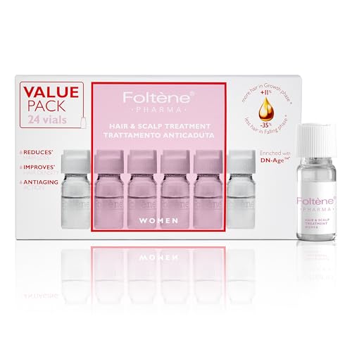 FOLTENE Hair Regrowth Treatment for Women â€“ Hair Serum for Hair Growth with Tricalgoxyl â€“ Anti-Thinning Scalp Formula for Thicker, Stronger Hair â€“ Free from Parabens & Sulfates â€“ 24 Vials - Image 1