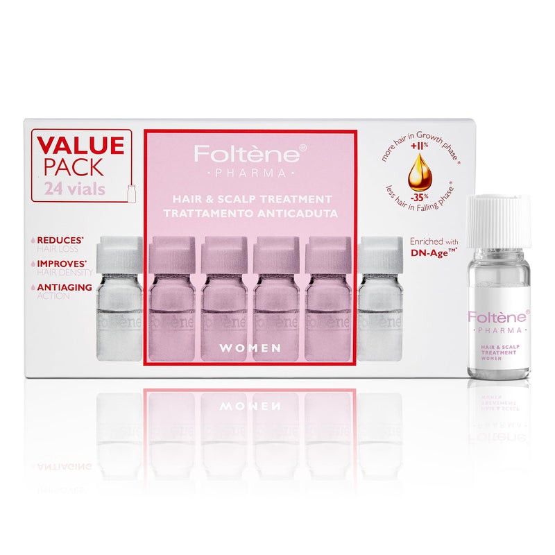 FOLTENE Hair Regrowth Treatment for Women â€“ Hair Serum for Hair Growth with Tricalgoxyl â€“ Anti-Thinning Scalp Formula for Thicker, Stronger Hair â€“ Free from Parabens & Sulfates â€“ 24 Vials - Image 3