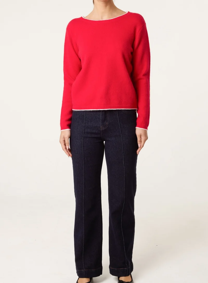 بلو فانيلا كنزة بفيونكة خلفية