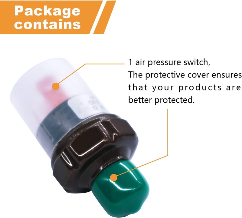 mankk Air Pressure Switch 120-150 PSI Thread 1/4" NPT 24V 12V DC Air Compressor Pressure Switch for Air Horn Train 120-150-1/4" NPT-BK - Image 2