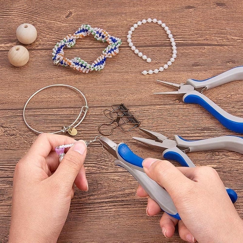 Dragon Jewellery Pliers Set (3 Pcs) - Long Needle Nose Pliers, End Cutting Pliers, Combination Pliers - Carbon Steel Mini Precision Pliers for Jewellery Making & DIY - Image 2