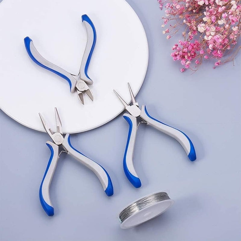 Dragon Jewellery Pliers Set (3 Pcs) - Long Needle Nose Pliers, End Cutting Pliers, Combination Pliers - Carbon Steel Mini Precision Pliers for Jewellery Making & DIY - Image 5