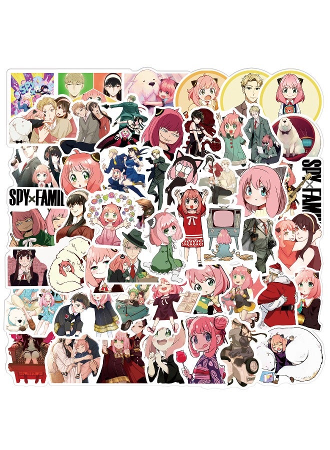 50 Piece Spf Family Stickers,Waterproof Unrepeated Cartoon Stickers for Laptop,Skateboard, Water Bottles, Computer, Phone, Guitar, Stickers for Kids Teens Adult - Image 1