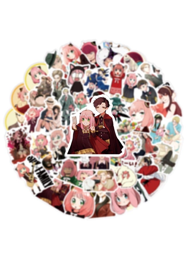 50 Piece Spf Family Stickers,Waterproof Unrepeated Cartoon Stickers for Laptop,Skateboard, Water Bottles, Computer, Phone, Guitar, Stickers for Kids Teens Adult - Image 4