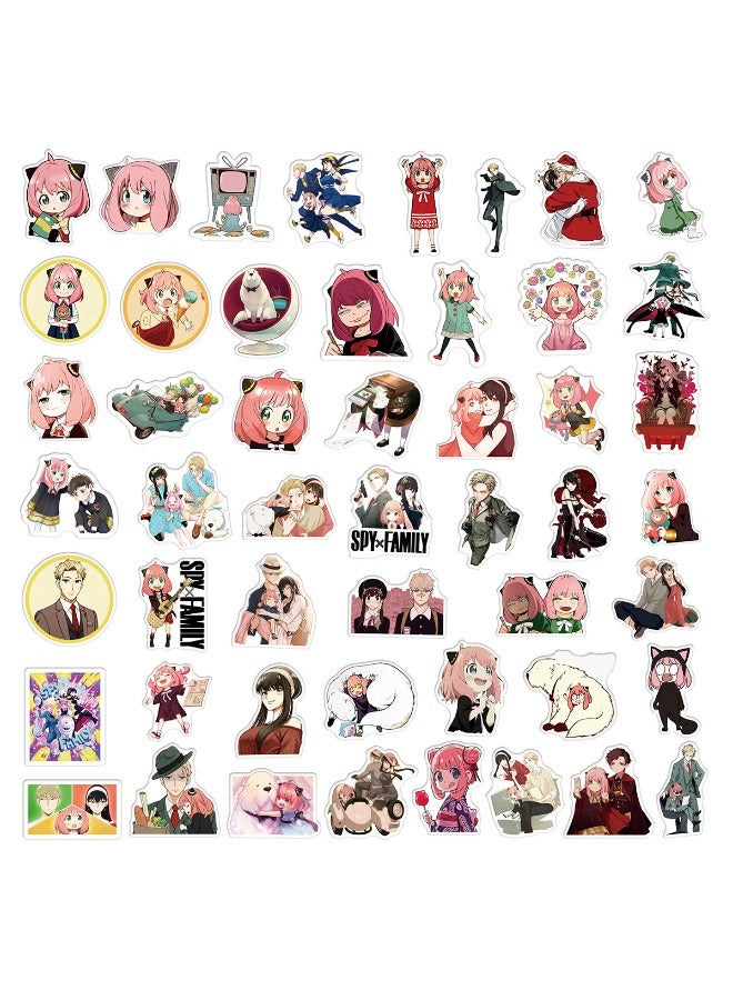 50 Piece Spf Family Stickers,Waterproof Unrepeated Cartoon Stickers for Laptop,Skateboard, Water Bottles, Computer, Phone, Guitar, Stickers for Kids Teens Adult - Image 3