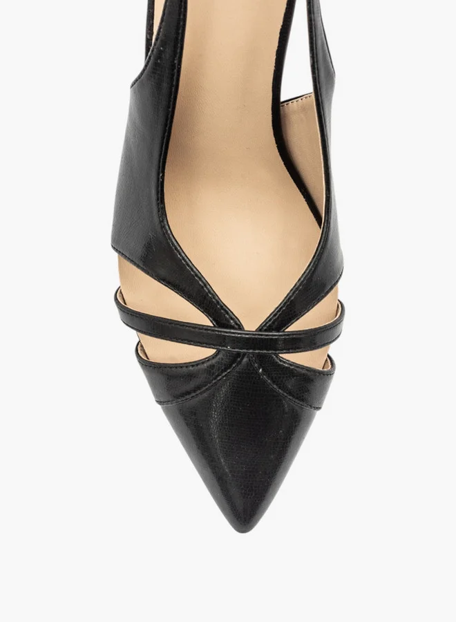 Flora Bella By Shoexpress Solid Slingback Shoes with Stiletto Heels