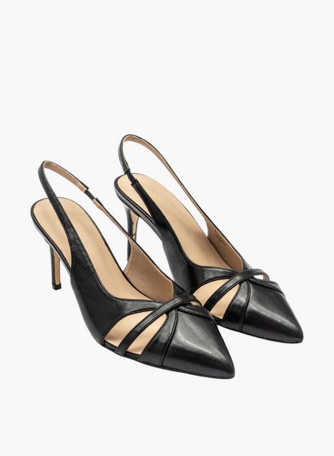 Flora Bella By Shoexpress Solid Slingback Shoes with Stiletto Heels - Image 3
