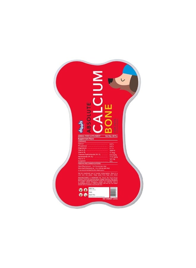 Drools Absolute Calcium Bone Jar Dog Supplement Treat 600g