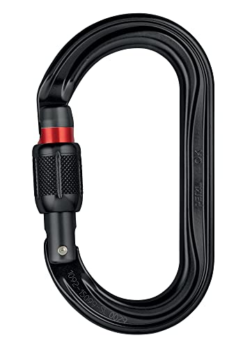 PETZL, OK Carabiners, Black, Screw-Lock - Image 1