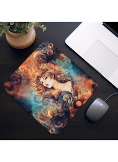 Beautifull Lady Fantasy Wrold Mousepad Design Non Slip Office Supplies And Gaming Computer Desk Accessories Square Shape Mice Pad Waterproof Mouse Pad 9.5 X 7.9 Inches
