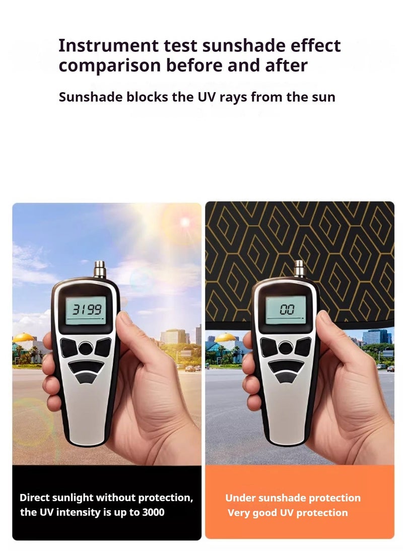 Laser-Cut Static Cling Car Sunshade Set - 4-Piece UV Sun Shield for Side Windows