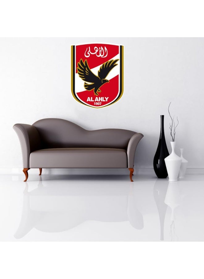 Al Ahly Wooden Wall Plaque (Without Frame) – Lightweight Fan Decor with Easy Adhesive Backing - Image 3