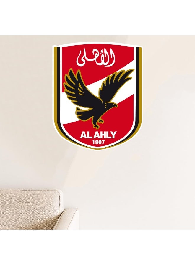 Al Ahly Wooden Wall Plaque (Without Frame) – Lightweight Fan Decor with Easy Adhesive Backing - Image 1