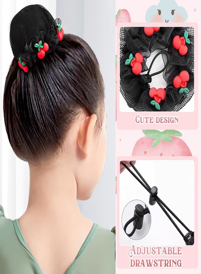 CoolShef شبكة شعر CoolShef للأطفال (3 قطع) | شبكة شعر لطيفة على شكل كعكة مع رباط | إكسسوارات شعر قابلة لإعادة الاستخدام للأطفال، مناسبة للراقصين، والتزلج، والجمباز، والباليه، والحفلات، وغيرها - Image 3