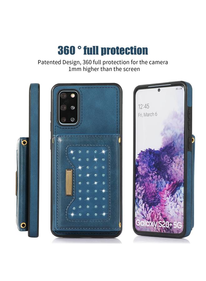 اس-توب جراب لهاتف Samsung Galaxy S20 FE، جراب هاتف جلدي ثلاثي الطي بتقنية RFID مع حبل تعليق - Image 2