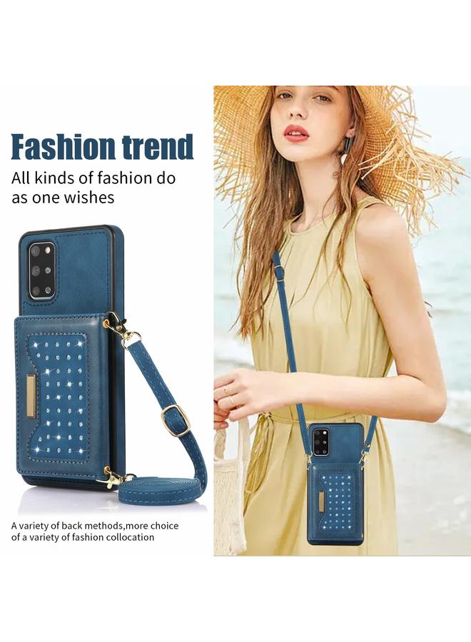 اس-توب جراب لهاتف Samsung Galaxy S20 FE، جراب هاتف جلدي ثلاثي الطي بتقنية RFID مع حبل تعليق - Image 5