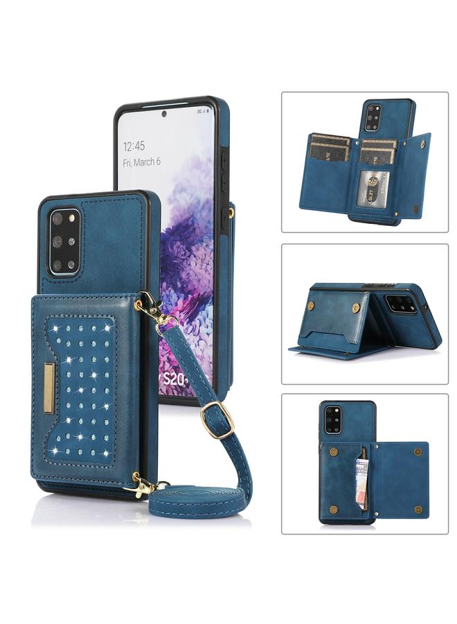 اس-توب جراب لهاتف Samsung Galaxy S20 FE، جراب هاتف جلدي ثلاثي الطي بتقنية RFID مع حبل تعليق - Image 1