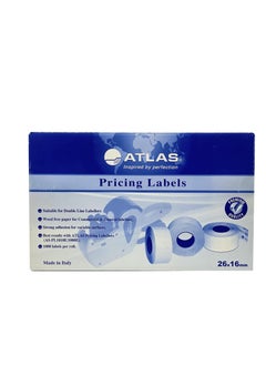 ATLAS Atlas Two-line print White Pricing Labels Box of 36 (36,000 Labels) for 2 Line Price and Date Machine.  - Image 3