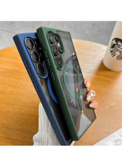 Exotic Samsung S24 Ultra Magsafe Transparent with Blue Bumper Case - N52 Stronger Magnets - Shockproof Military-Grade Protection  - Image 3