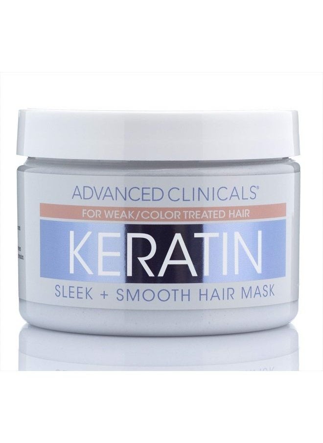 Advanced Clinicals Keratin Hair Mask Treatment For Color Treated Hair, Detoxifying Keratin Conditioner To Strengthen Broken, Color-Treated Hair, Fortifying Hair Repair Mask W/Shea Butter, 12 Fl Oz  - Image 2