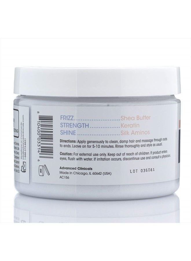Advanced Clinicals Keratin Hair Mask Treatment For Color Treated Hair, Detoxifying Keratin Conditioner To Strengthen Broken, Color-Treated Hair, Fortifying Hair Repair Mask W/Shea Butter, 12 Fl Oz  - Image 4